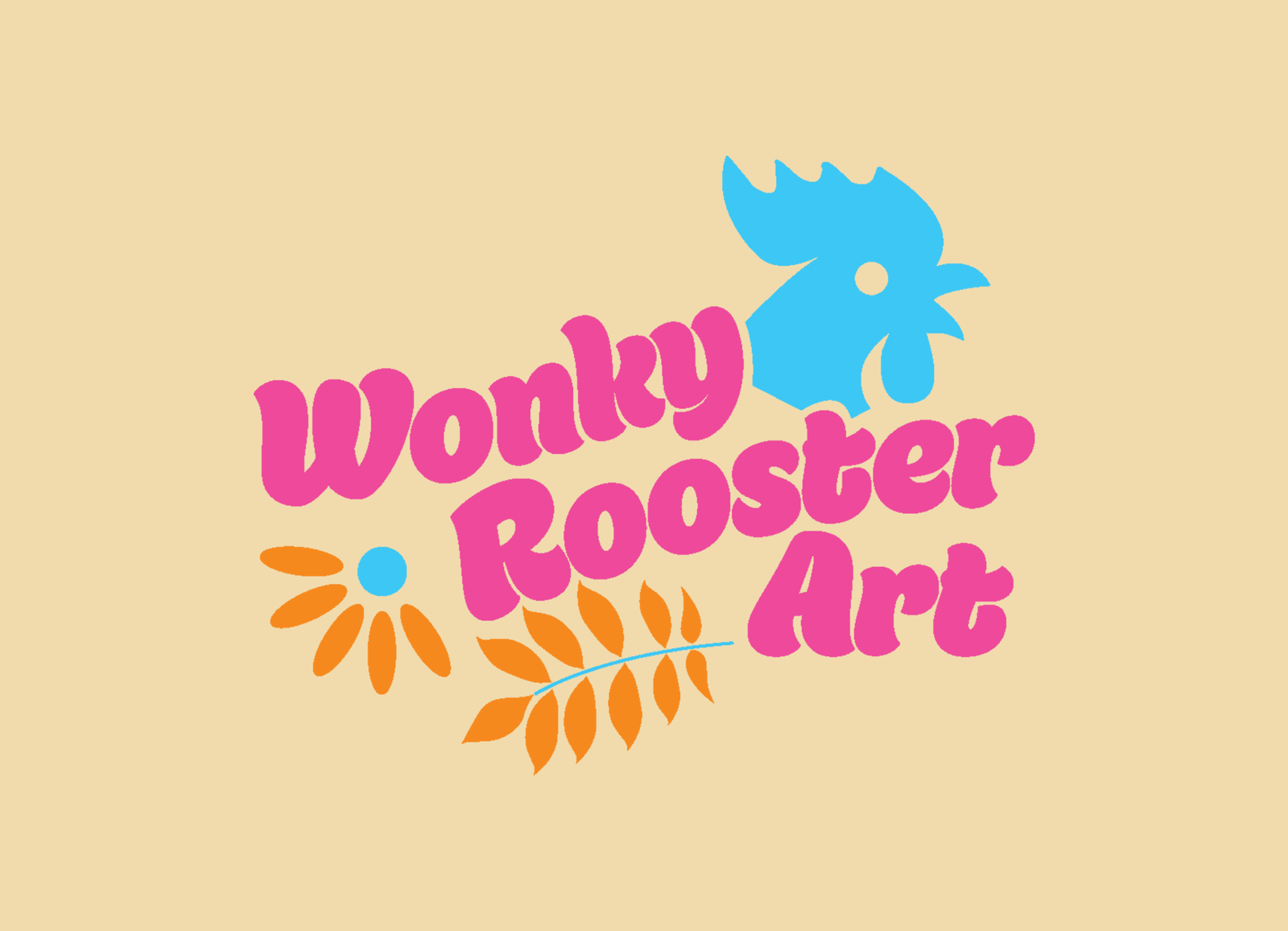 Wonky Rooster colourful logo