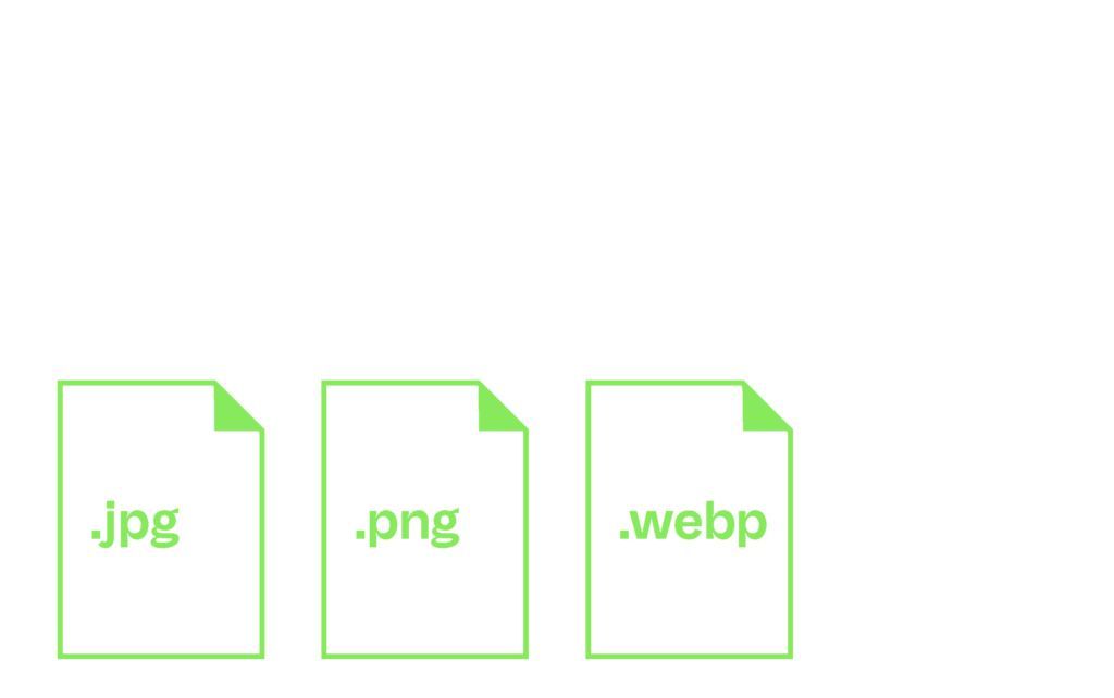a collection of file type outline icons for ai eps svg pdf jpg png webp
